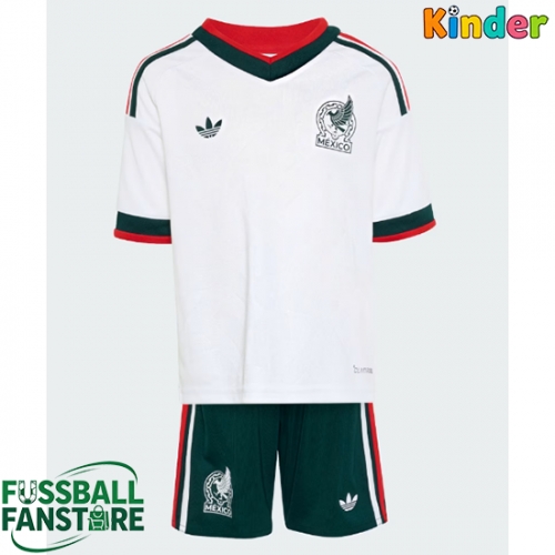 Mexiko Replik Auswärtstrikot Kinder WM 2026 Kurzarm (+ Kurze Hosen)